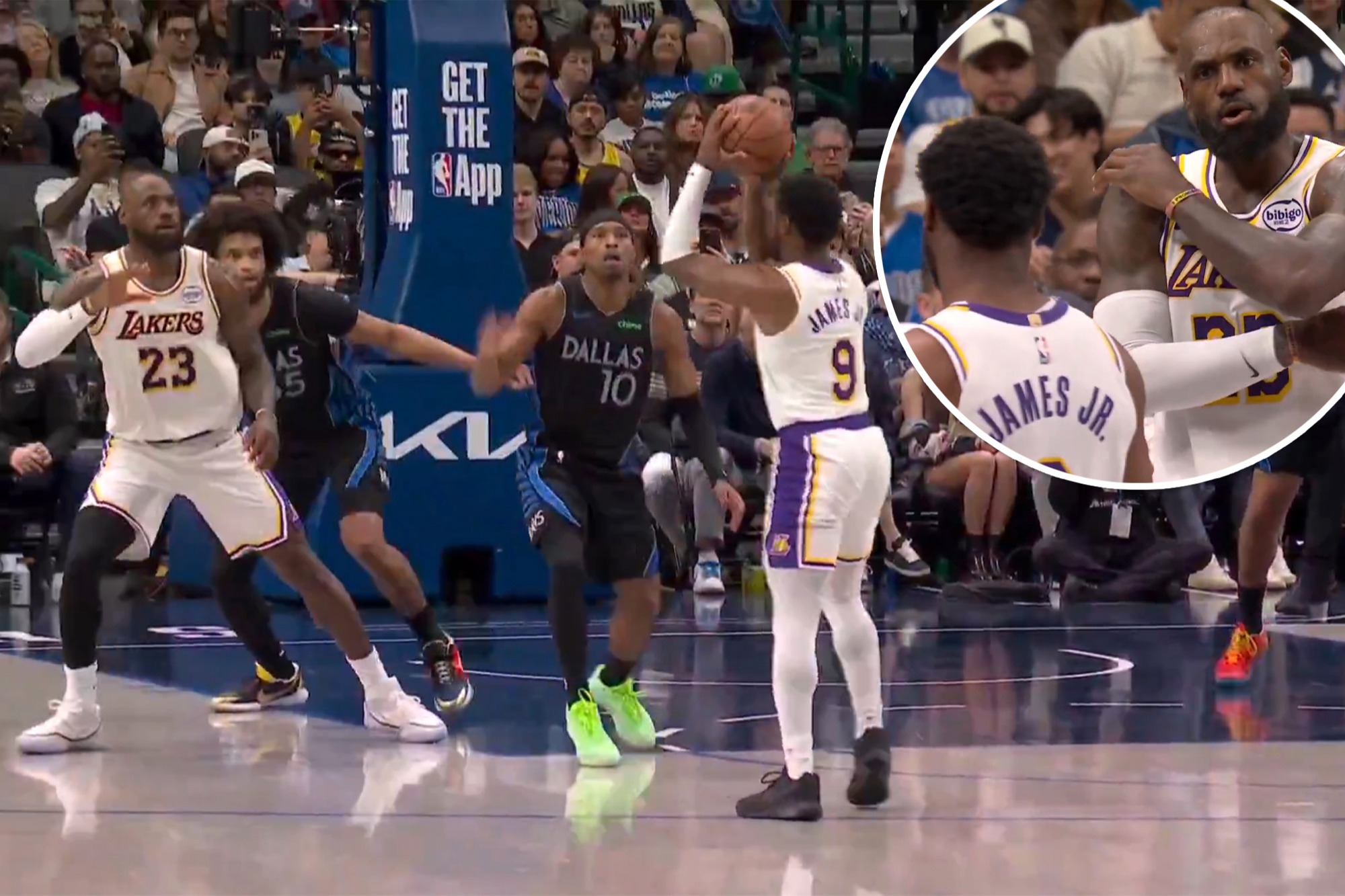 LeBron James Publicly Addresses Son Bronny's Mistake During Lakers' Loss to Mavericks