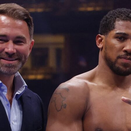 Eddie Hearn: Anthony Joshua fight ‘would lead to the end of Jake Paul’
