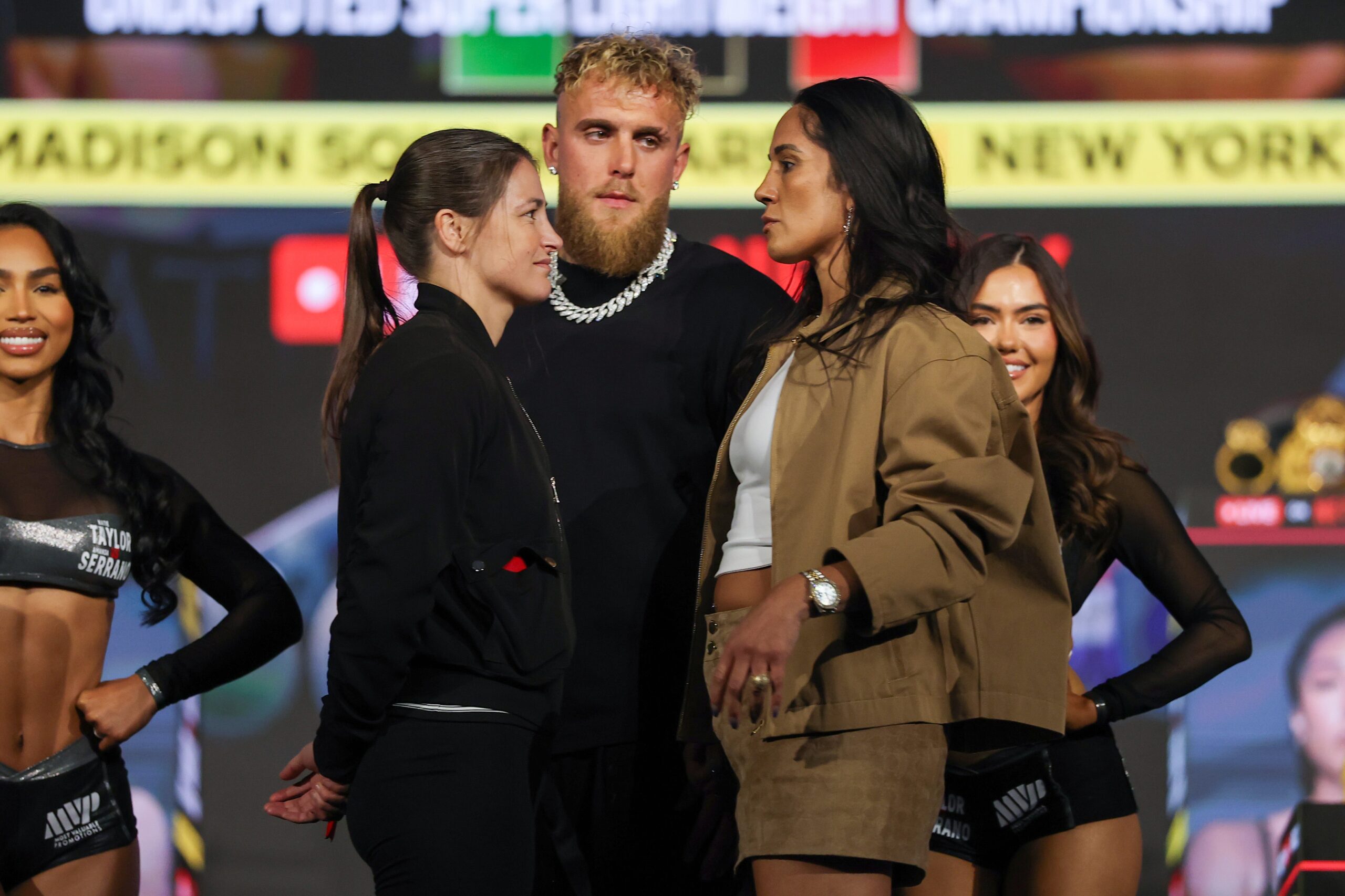 Preview Katie Taylor, Amanda Serrano share intense faceoff ahead of trilogy fight