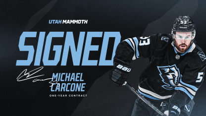 Preview Michael Carcone Re-Signs with Utah Mammoth