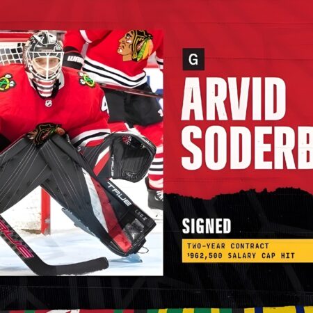 Blackhawks Sign Goaltender Arvid Söderblom to Two-Year Contract