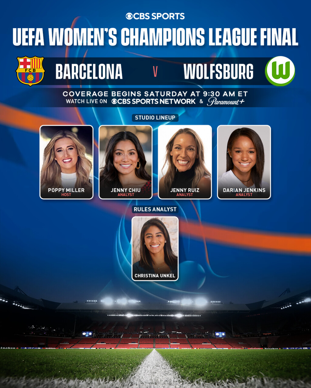 Preview CBS Sports Amplifies UEFA Women’s Champions League Experience with New Studio Program