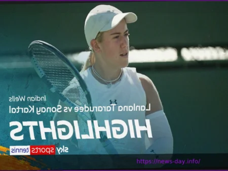 Sonay Kartal Triumphs Over Lanlana Tararudee at Indian Wells WTA