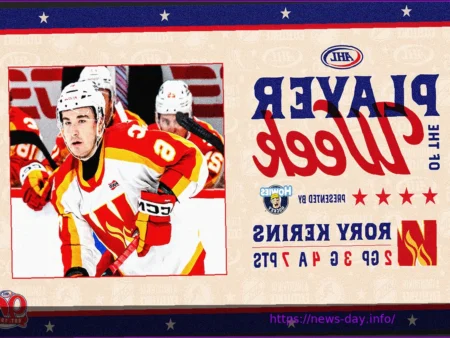 Calgary Wranglers’ Rory Kerins Named AHL Player of the Week