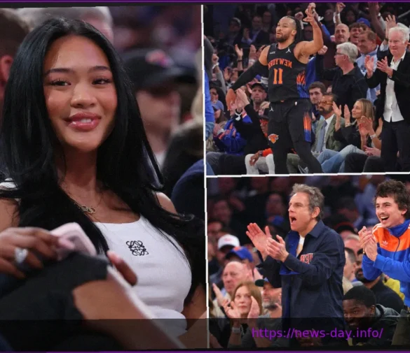 Тимоти Шаламе и Суни Ли на матче Knicks-Hawks в окружении звезд