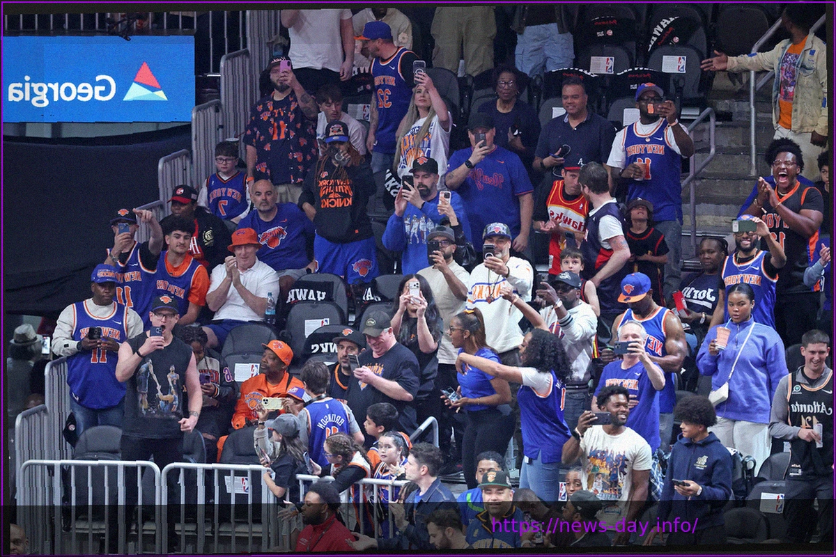 Preview Knicks Fans Continue Road Takeovers in Atlanta: ‘A Cool Sight to See’