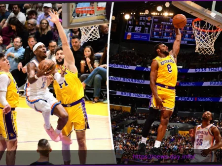 Depleted Lakers fall to league-best Thunder for third straight loss