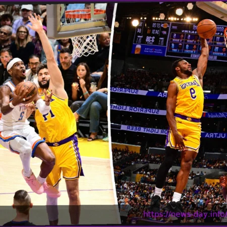 Depleted Lakers fall to league-best Thunder for third straight loss