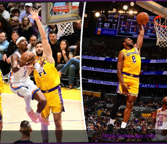 Depleted Lakers fall to league-best Thunder for third straight loss