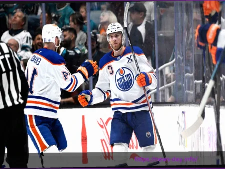 Коннор Макдэвид набрал пять очков, «Ойлерз» победили «Шаркс»