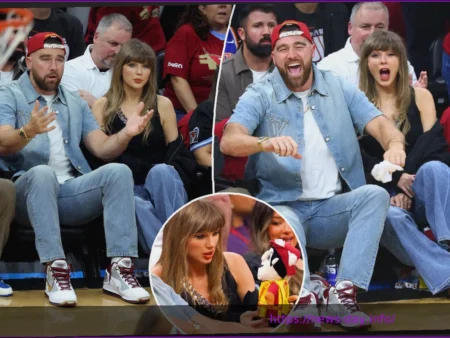 Travis Kelce and Taylor Swift Watch Knicks-Cavaliers Game 3 Courtside