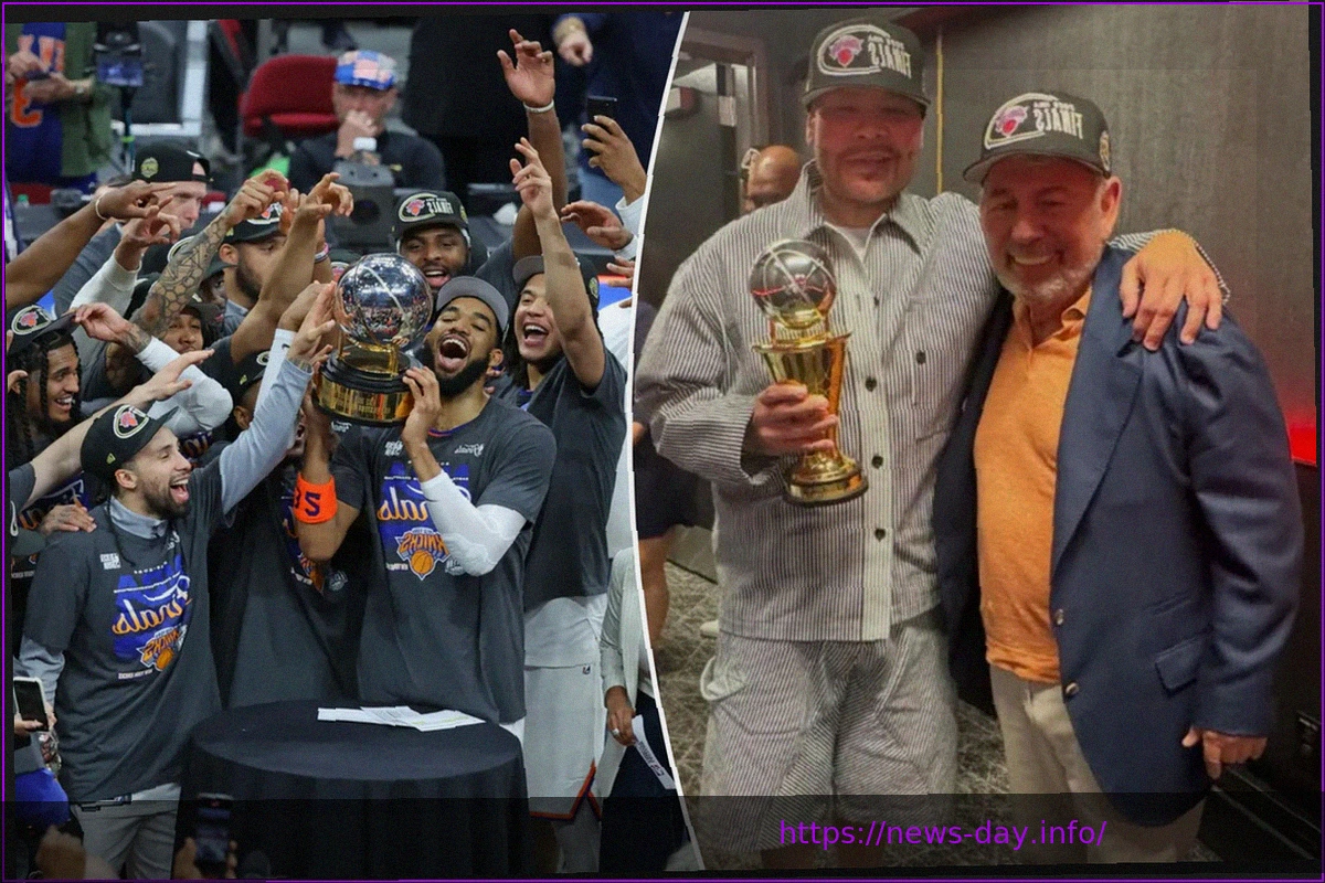 Preview Fat Joe Celebrates Knicks’ NBA Finals Berth with James Dolan