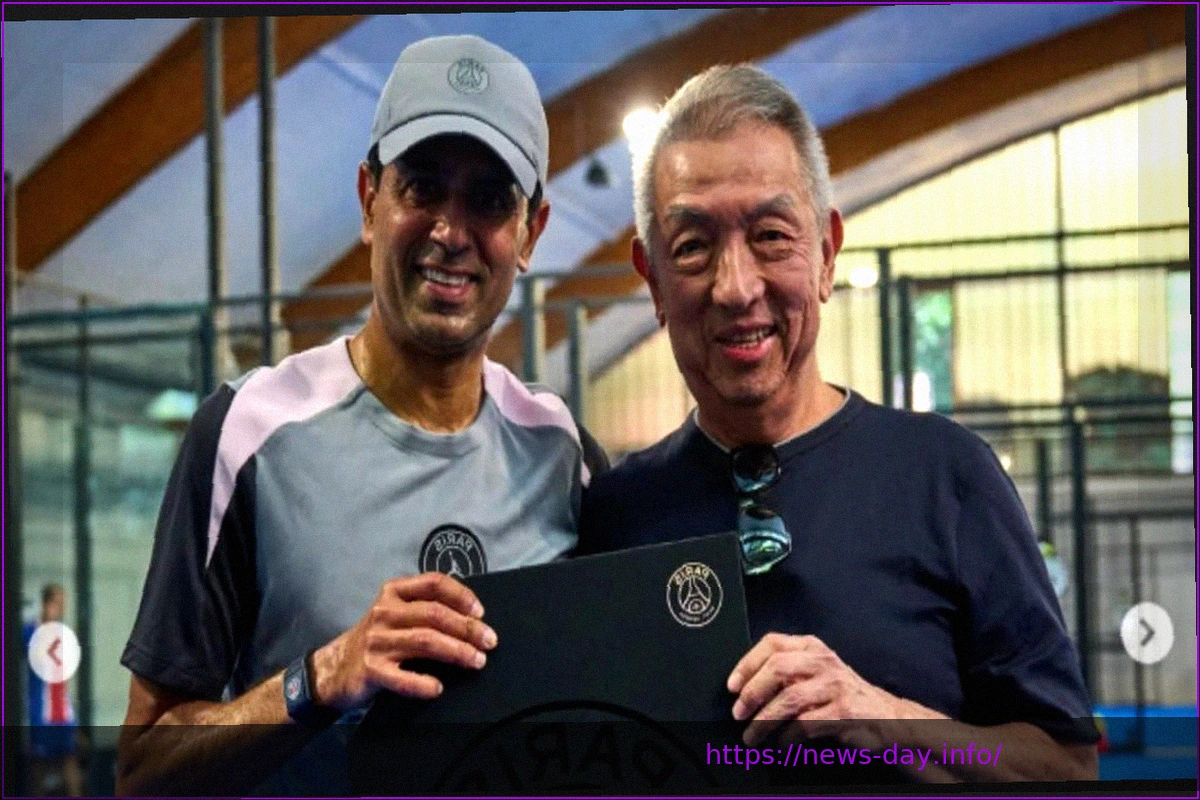 Preview Peter Lim Appears in Budapest with Nasser Al-Khelaifi at a Padel Event