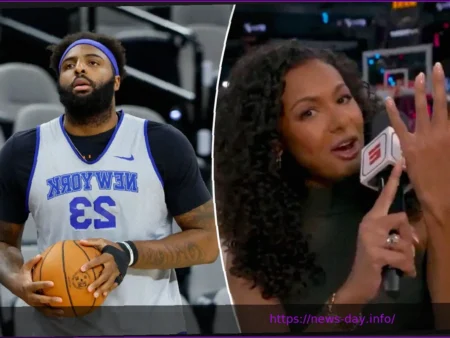 Malika Andrews Loses Audio During Mitchell Robinson Update at NBA Finals