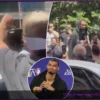 Swarm of Raucous Knicks Fans Fill Street to Jeer Spurs, Wemby Outside Team Hotel
